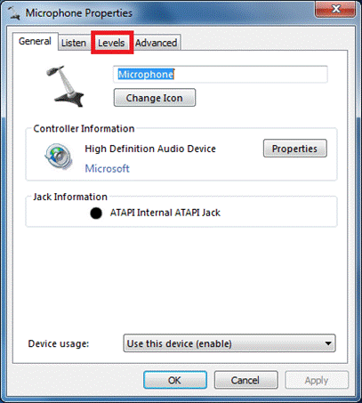 Under Sound, the Manage Audio Devices option