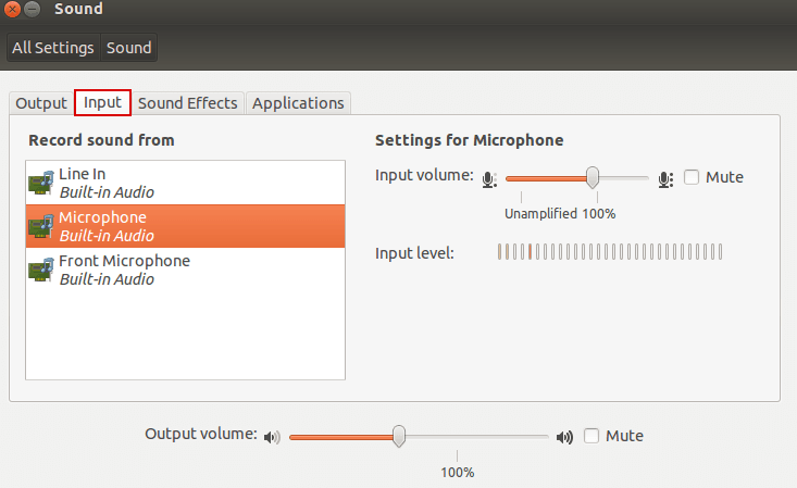 Configuración micrófono en Ubuntu (Linux)