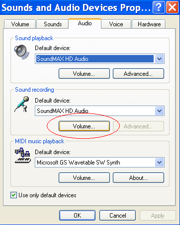 How to record my voice in xp